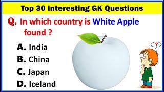 Top 30 Important Gk Question and Answer | Gk Questions and Answers | Gk Quiz | Gk Question | GK GS