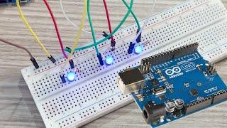 أردوينو مع عدة مخرجات .. Arduino with multiple leds