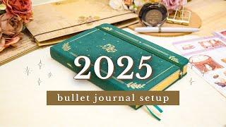 2025 Bullet Journal Setup GIVEAWAY • New Year BuJo Bookish Vintage Scrapbook Theme 