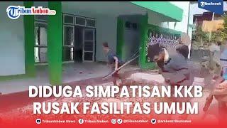 Viral, Video Diduga Simpatisan KKB Rusak Fasilitas Umum di Papua