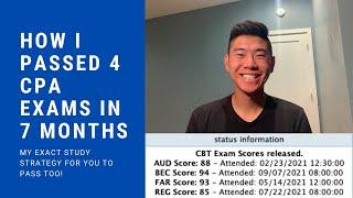 How I Passed 4 CPA Exams in 7 Months and How You Can Too - My Exact Study Strategy