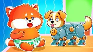 Real Dog Neets Robot Dog  + More Funny Kids Songs And Nurserhy Rhymes by Lucky Zee Zee