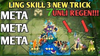 LING SKILL 3 NEW TRICK NATURE SPIRIT + UNLI REGEN MAGIC CHESS MOBILE LEGENDS |