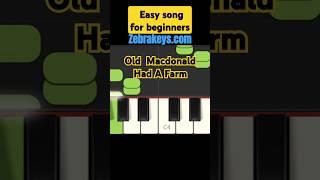 "Old Macdonald Had A Farm" piano for beginners