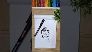 Lord Gautam Buddha Drawing #shorts #buddha #drawing #youtubeshorts