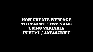 concat two string using HTML/JavaScript
