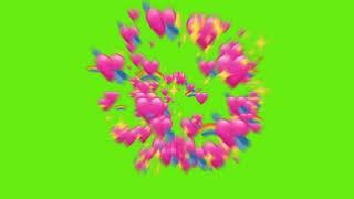 Green Screen Heart Flow  Free Green Screen Heart  Heart Chroma Key Background #greenscreen