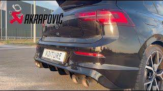 Volkswagen Golf R 2023 Full Akrapovic System | Exhaust Pure Sound Test