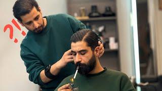 | ASMR BARBER | OLD SCHOOL Scissor cut plus Hair wash & Massage️- BRILLIANT Full Service