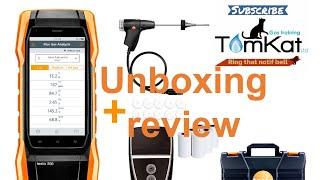 TESTO 300 reviewing/unboxing and carrying out a tightness test using the testo 300 flue gas analyser