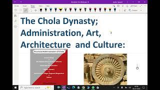 The Chola Dynasty; Administration, Art, Architecture and Culture : - 187. choladynastyadministration