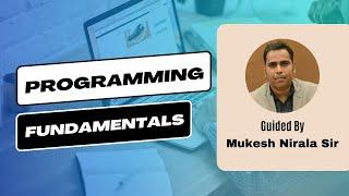 Programming Fundamentals for Java, Python, C, C++ | By Studide - Mukesh Nirala Sir