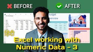 Excel Beginner's - 3 | Excel Text, Date, Custom Format, Numeric Data & Format Painter