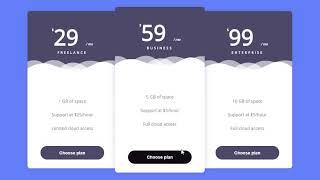 Free 7 responsive pricing table design HTML CSS templates