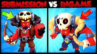 Old vs New Supercell Make Skin Submission V/S Ingame Look Comparison | Brawl Stras