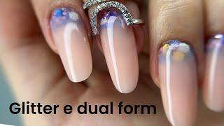 MANDORLA CON DUAL FORM ACRYGEL E GLITTER SFUMATI NELLA CUTICOLA||Makolina95|