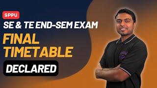 SPPU S.E & T.E End-Sem Exam | Final Timetable | Declared | Check Now | #sppuexam #engineering