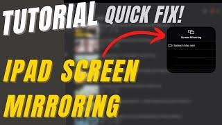 Screen Mirroring / Sharing FIX iPad & M1 Mac mini