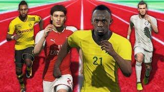 PES 2018 Speed Test (ft. USAIN BOLT) - Fastest players in PES 18