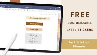 FREE Customizable label stickers for GoodNotes 5 - ForLittleLion Planner