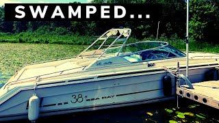 ABANDONED YACHT Hits Lake For The First Time In 12 Years! Sea Ray 380 Sun Sport | Boat Restoration