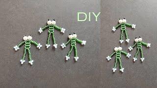 Beading tutorial for beginners, seed bead frog making diy