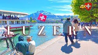 SCHWEIZ LUZERN  Die schönste Stadt der Welt / Spazieren Sie durch die malerischen Strassen 4K