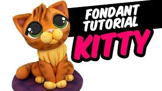 Fondant tutorial | KITTY | cake topper | for beginners
