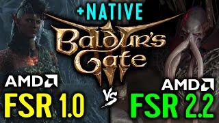 Native vs FSR 1.0 vs FSR 2.2 - Baldur's Gate 3 (2023) FSR 1 vs FSR 2 on GTX 1050 Ti