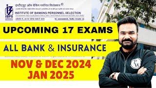 Upcoming All Bank and Insurance Exams 2024-25 | Banking Exam Preparation | Banking Wallah