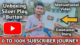 Unboxing Silver Play Button | 0 To 100K My Journey | Saif Ki PathSala | Thank You So Much All ️