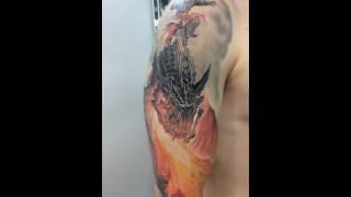 Tattoo Artist Dmitriy Goncharov Dragon Flame