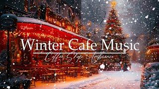 Winter Coffee Jazz ️ Cozy Jazz With A Snowy Holiday Atmosphere For A Relaxing Day