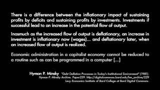 A Bit of Hyman Minsky...