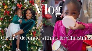 Huge Clean + Decorate  with US for Christmas. Vlogmas  day #4. Late night cleaning motivation