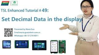 T5L Enhanced Tutorial #49: Set Decimal Data in the display