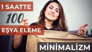 1 SAATTE 100 EŞYA ELEME CHALLENGE | Minimalizm