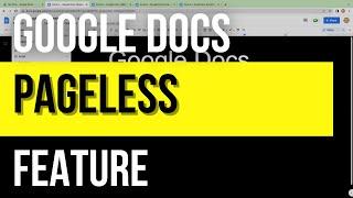 What is Pageless on Google Docs?