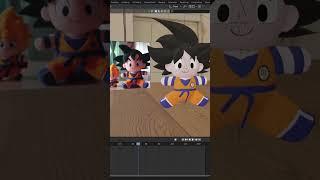 I made this cute plushie Goku from Dragon Ball anime using blender  #blender #shorts #b3d