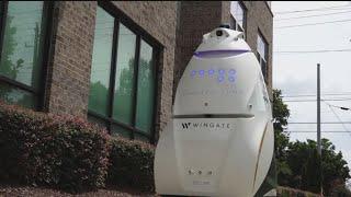 Autonomous robot patrols busy Atlanta road in response to high crime rates in Old Fourth Ward