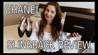 CHANEL SLINGBACKS HEELS REVIEW + CHANEL UNBOXING