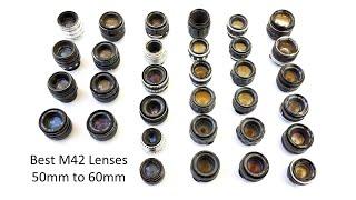 Best 50mm to 60mm M42 lenses - for portraits, landscapes, bokeh, walking around town, macro etc