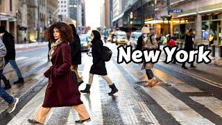 New York 4k Walking Tour 2024 Winter Walk - 42nd Street Manhattan