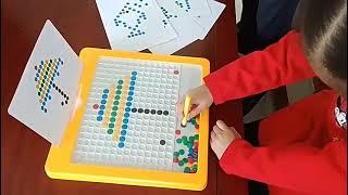 Doodle Board with Magnetic Pen and Beads Montessori Preschool Educational Travel Toy #kidstoys