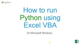 how to run python using Excel VBA