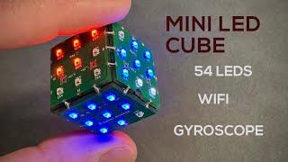 Mini LED cube with 54 pixel, WiFi & gyroscope | SMT hotplate soldering | Pikocube v2.0