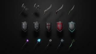 Stylized Medieval Fantasy Weapons Pack (Trailer) 3D Low Poly Art