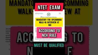 National Teachers Eligibility test mandatory for NIH upcominginterview#ntet2024#homoeoladder#shorts