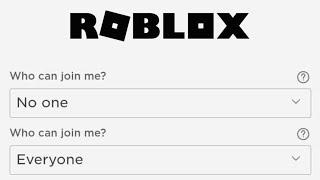 How to Turn Your Join On/Join Off in Roblox - Who Can Join Me - Change Privacy Settings on Roblox