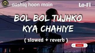 Bol Bol tujhko kya chahiye-(slowed-reverb) |aashiq hoon main full song | new lofi songs | shahrukh k